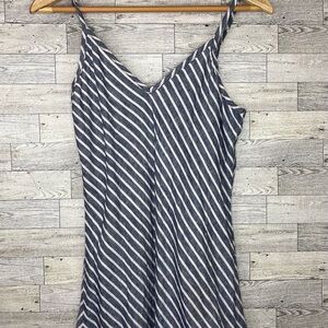 Long Striped Sleeveless Dress